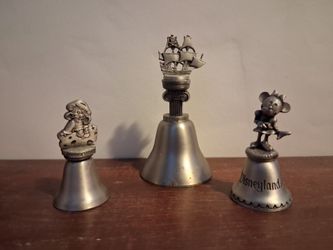 Vintage Pewter Souvenir Table Bells
