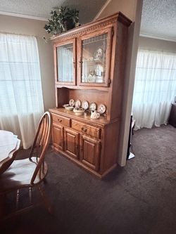 Cabinet Hutch and Dining Table