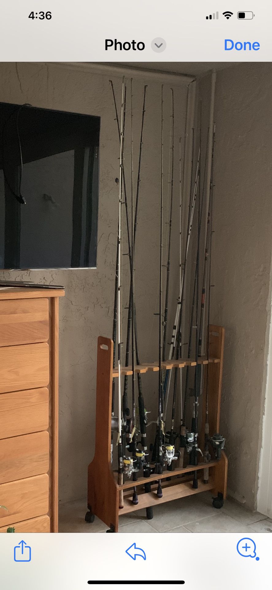 Fishing Rod Holder Rack Exc Condition 