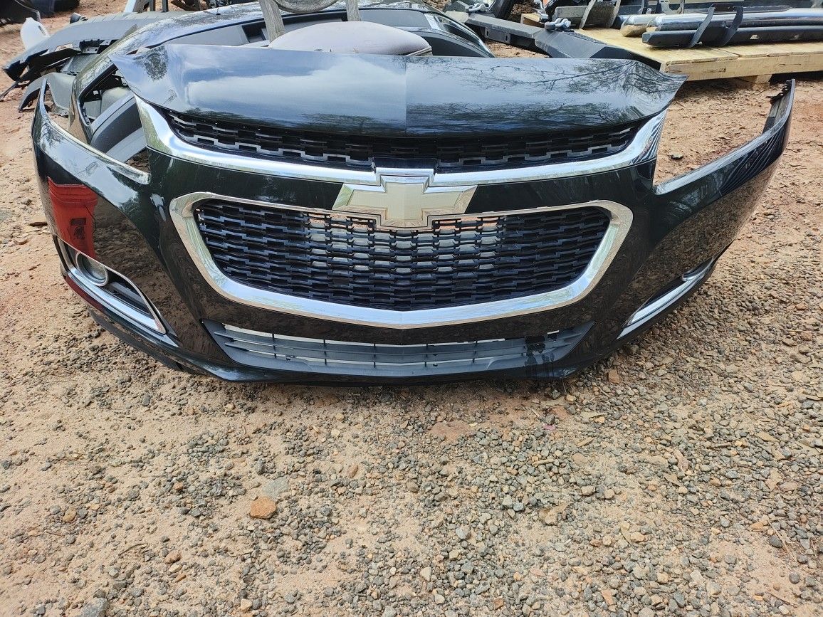 2015-2016 Chevy Malibu Front Bumper With Upper Grill Middle Grill And Lower Grill And Both Fog Light