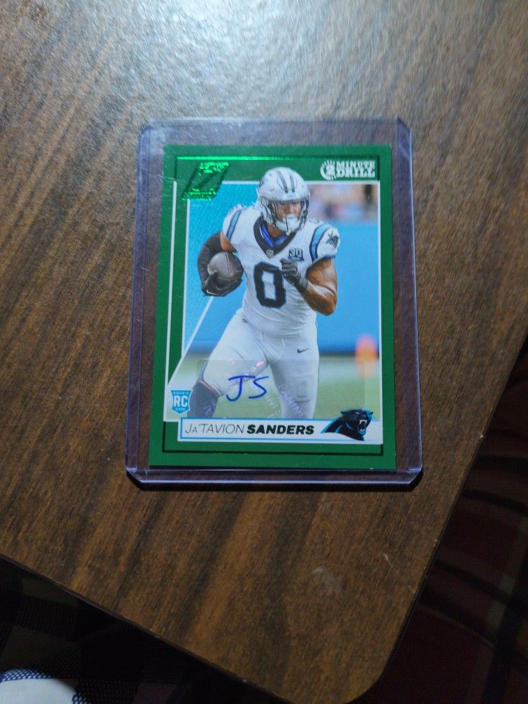 JA "TAVION SANDERS AUTO Rookie Card.