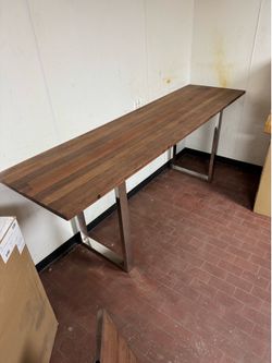 Brand new teak wood console/ bar table