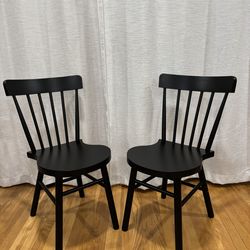 IKEA NORRARYD Chairs – Black – Set of 2 – Excellent Condition