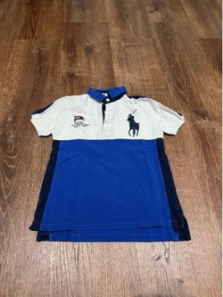 Ralph Lauren navy and white polo shirt size youth small