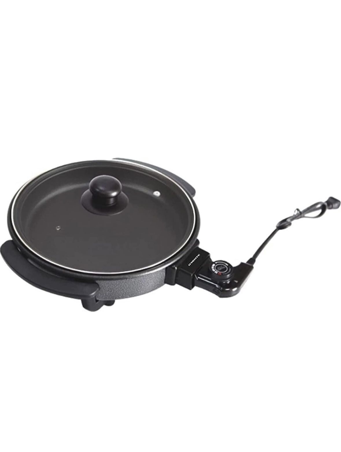 OVENTE  Round Electric Frying Pan, Black