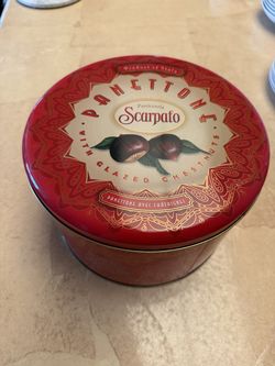Scarpato Panettone Decorative Italian Tin — Large 10” Round