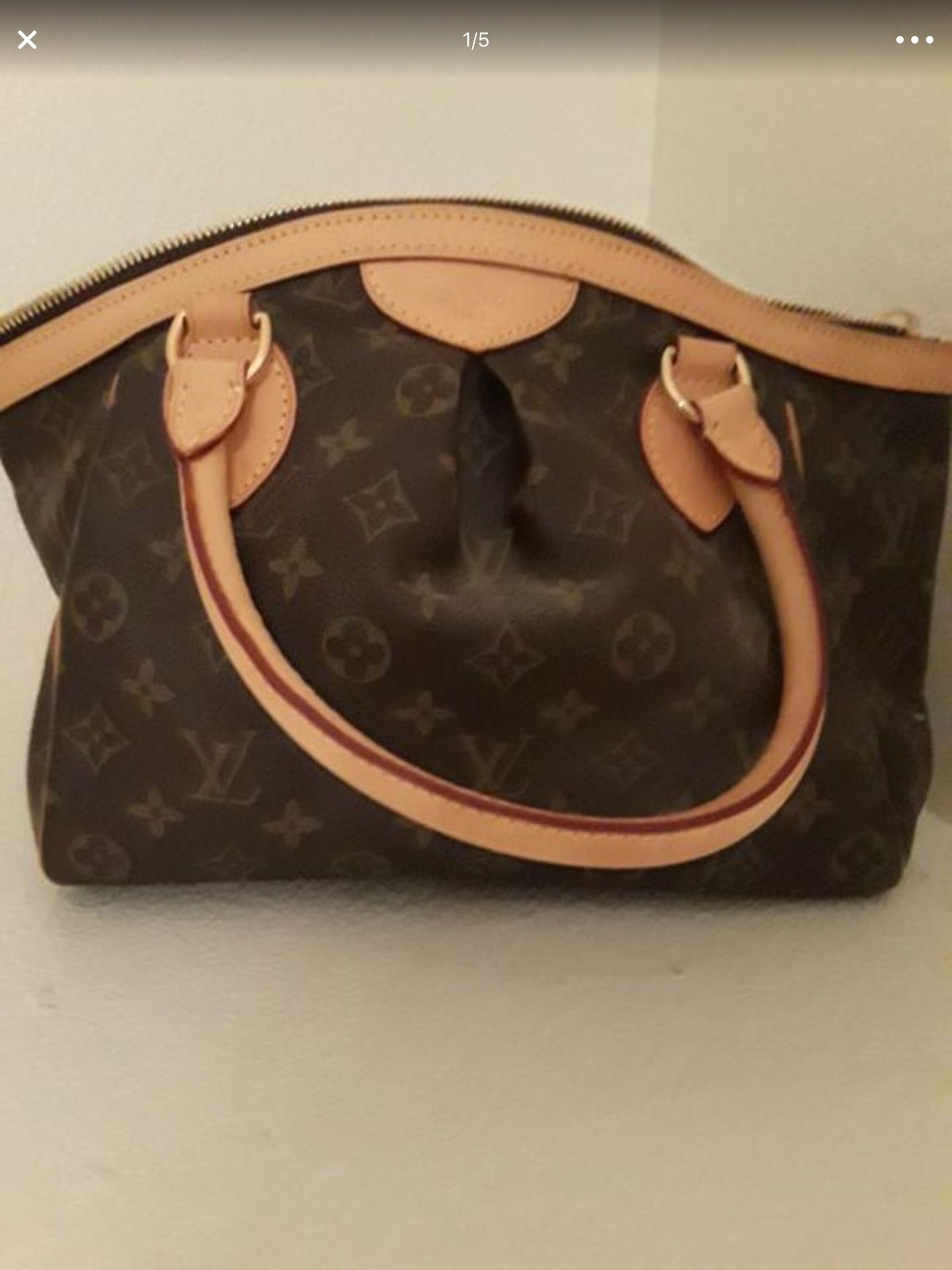 Louis Vuitton Purse Hand Bag Leather Strap Rare Unique Cowhide Fur