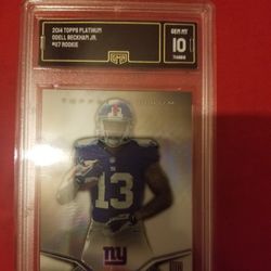 2014 Odell Beckham Jr Topps Platinum Rookie Card G.M.A 10 GEM MT!