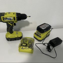 RYOBI Drill Kit with Batteries and Charger