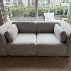 Bangalow 2 Seater Sofa in Limestone,  Like New, Perfect Condition