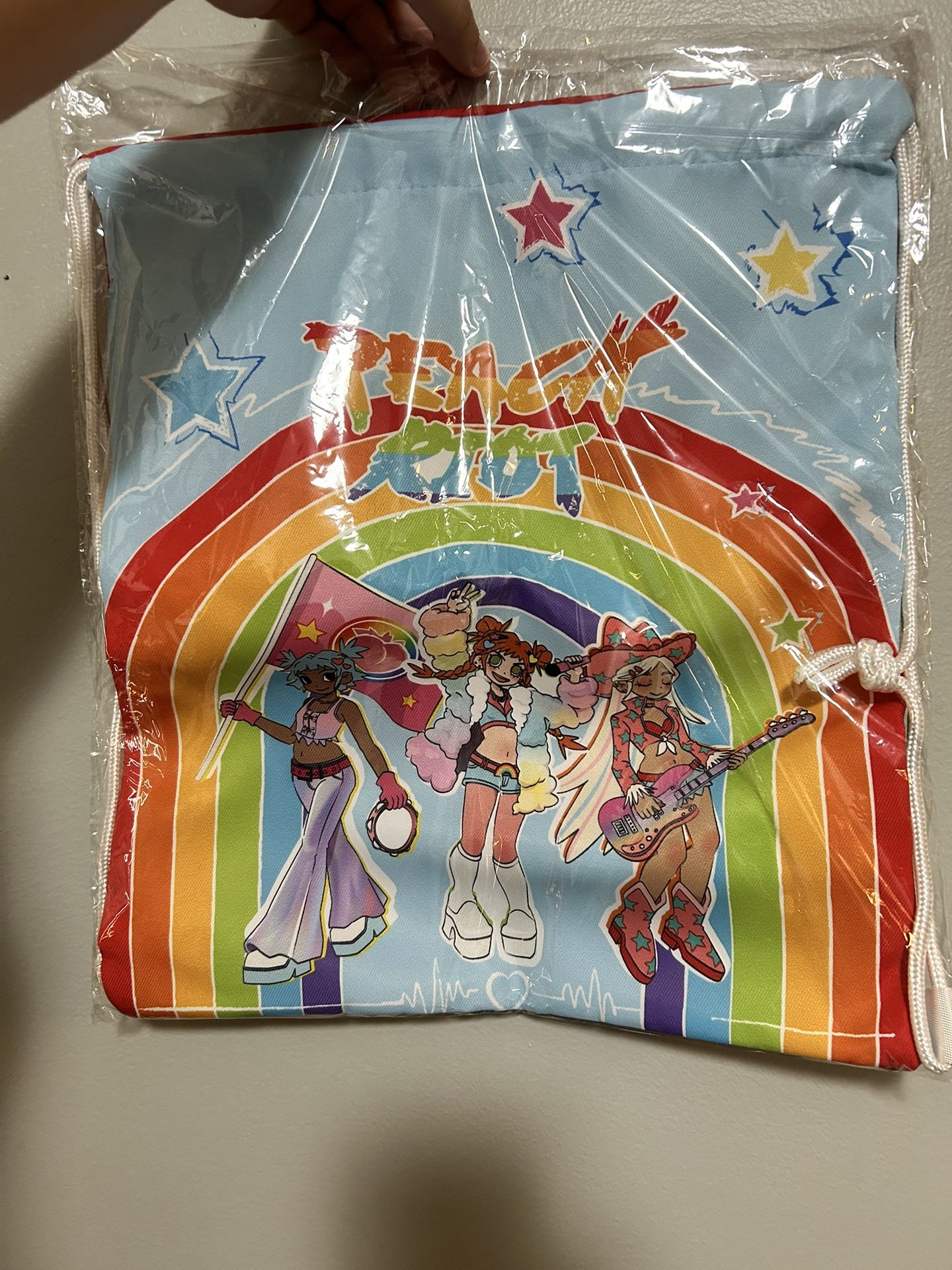 Popmart Peach Riot Bag and Stickers