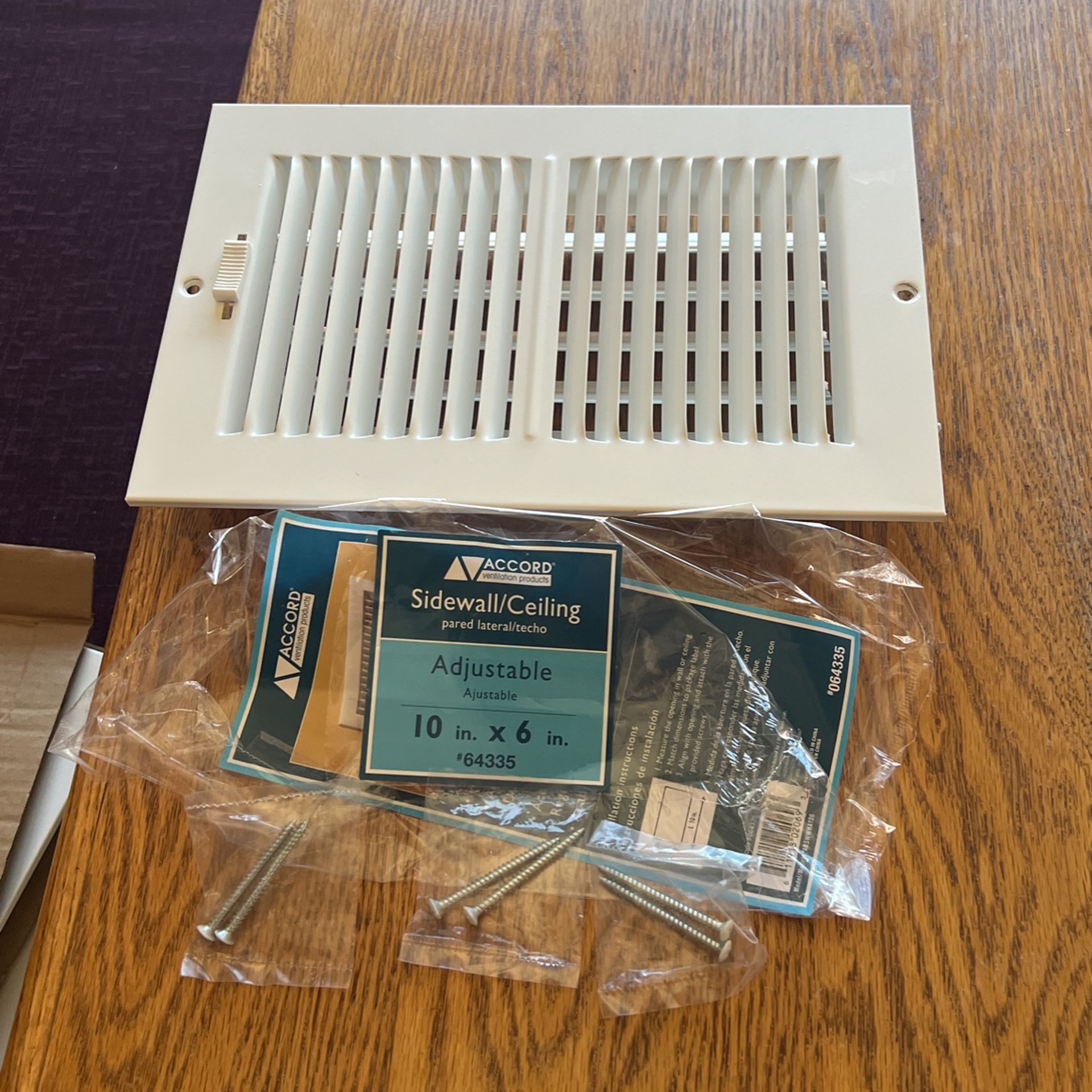 Sidewall/ceiling Made by Accord Ventilation Products