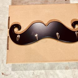 Mustache Wall Mount Key Board Or Cap Rack