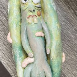 Creepy Moldy Hot Dog Sculpture 