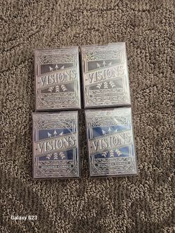 Visions Present & Past Gilded Edition Playing Cards New Wounded Corner Deck
