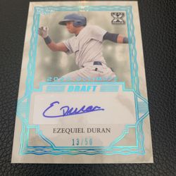 Ezequiel Duran 2020 Leaf Draft Rookie Baseball Card Certified Autograph 