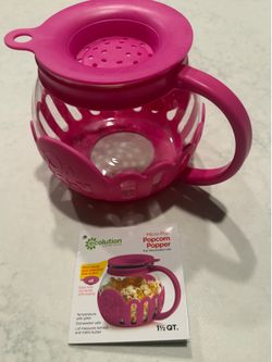 Brand New Ecolution Micro -Pop Microwave Popcorn Popper (1.5  Qt.) - Pink