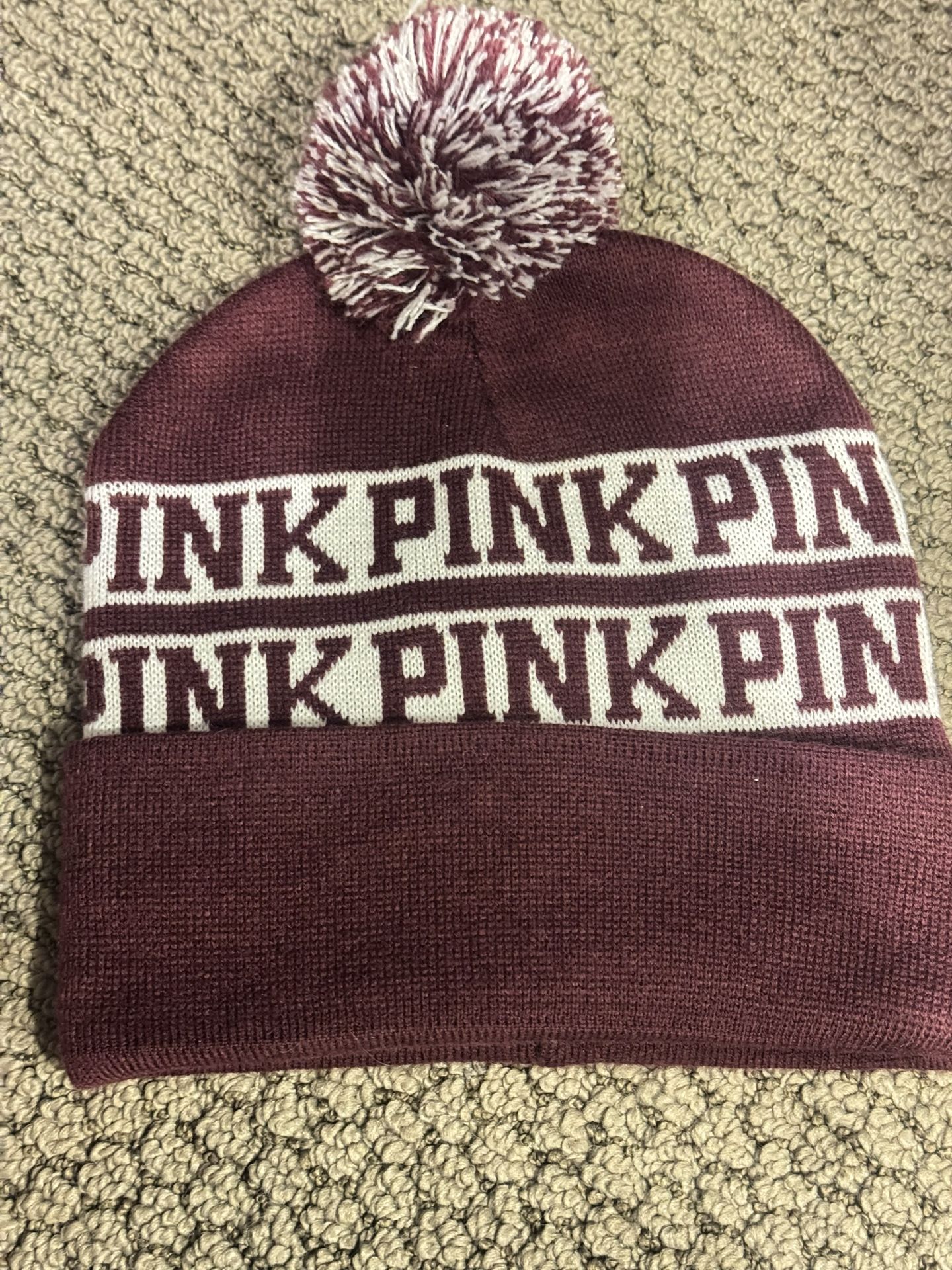New PINK beanie - Maroon color