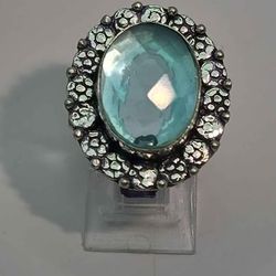 Gorgeous Blue Tourmaline Size 7 Ring