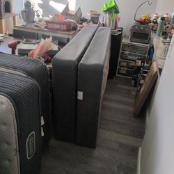 2 Twin Mattresses And Bed Spring 
