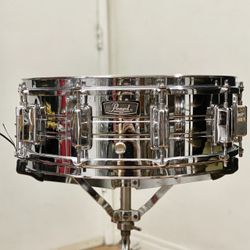 Pearl 5x14 Chrome Over Steel Snare Drum 1970s