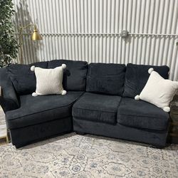 Cuddle Corner Sectional - Dark Grey - 2pcs - Cleaned - Comfy - Ashley Furniture - Delivery Available