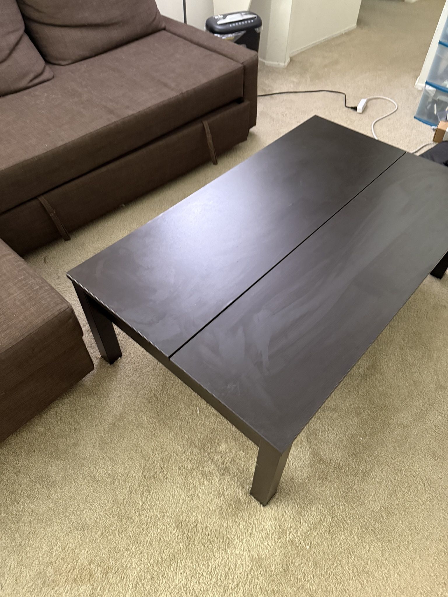 Black ikea Wooden Coffee Table