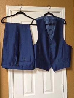 Ralph Lauren Men's Blue Dress Vest & Pants Set | 38W x 32L | Wedding | Formal Wear