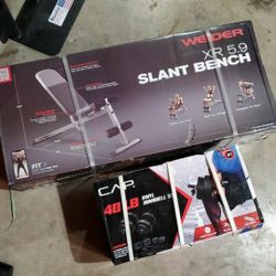 New Slant Bench And Vinyl Weights