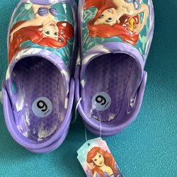 Princess Ariel purple clogs
