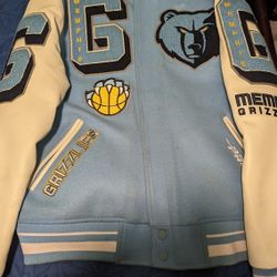 Memphis Grizzlies Leather Men Jacket Lrg