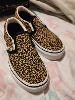 Leopard Print Kids Vans Sz 12