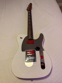 Firefly Telecaster-Style Electric Guitar White with Humbuckers