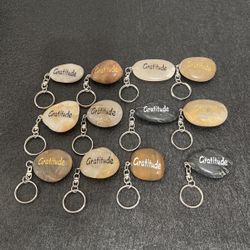 Gratitude Rock Keychains