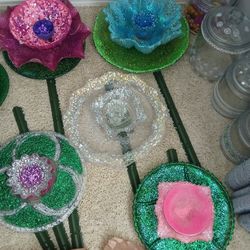 Glass Flowers Beautiful In The Garden