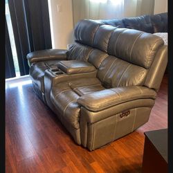Leather electronic recliner Sofa