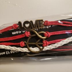 NEW - Charm Faux Leather Bracelets