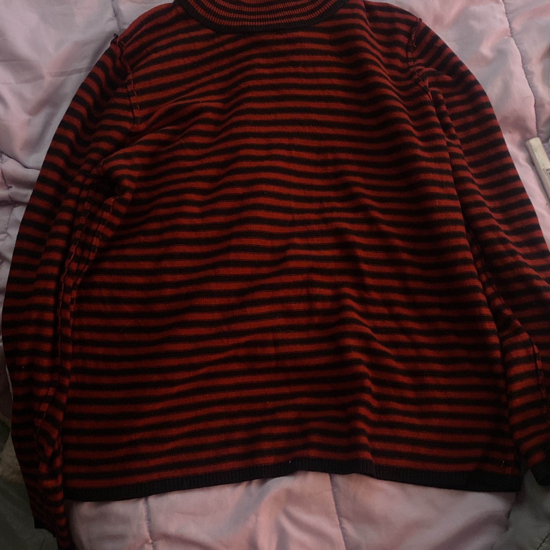 Red And Black Turtleneck