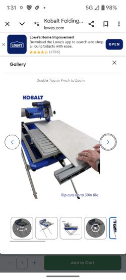 New Open Box Kobalt Tile Saw