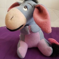DISNEY Eeyore Clip On Plush 1996 Mattel Winnie The Pooh Mini 5" Rare.  W