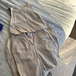 Abercrombie and Fitch two piece linen set