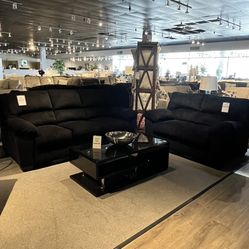 Black Sofa And Loveseat