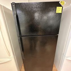 Black Top Freezer Refrigerator