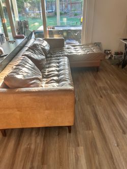 Fully leather beautiful couch