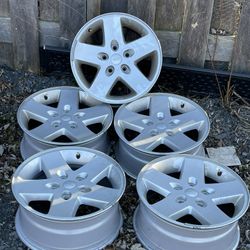 17 Inch OEM Jeep Wrangler Sport Rims Set Of 5