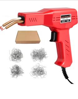 2 in 1 Plastic Welding Kit 1000PCS Hot Stapler Soldering Gun with 100PCS Plastic Welding Rods Car Bumper Repair Kit