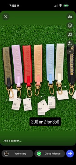 Lululemon key chains! 20$ or 2 for 35$!!