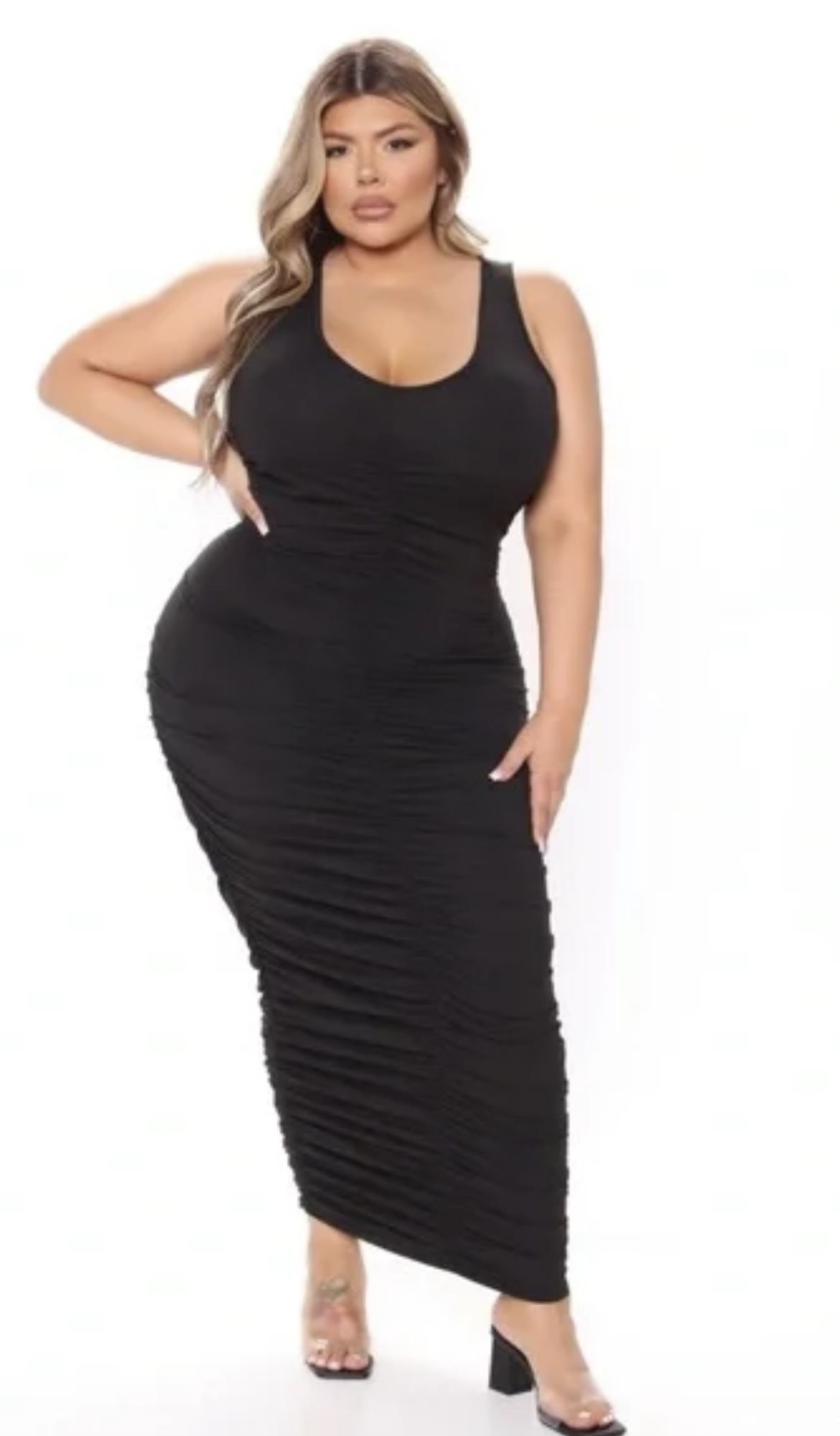 New With Tags Fashion Nova Long Black Dress With Shawl