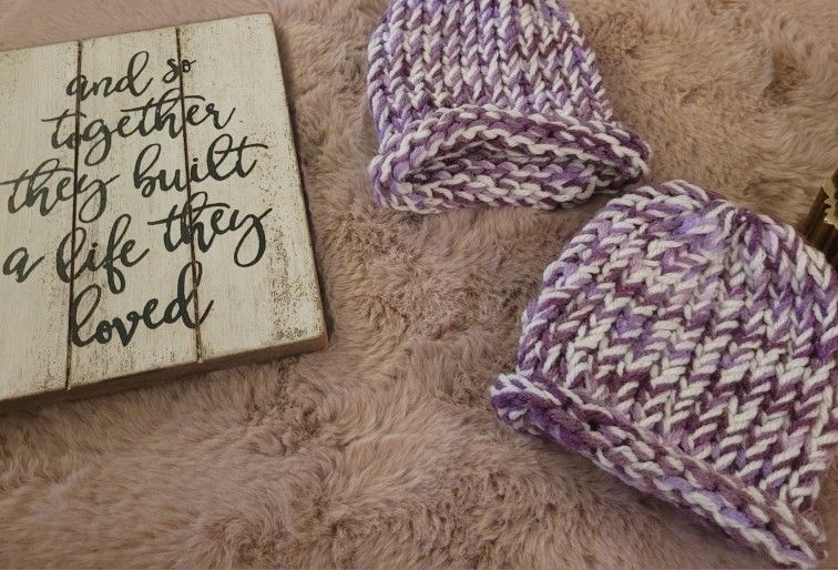 Handmade Knitted Infant Hats
