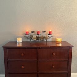 6-Drawer Brown Dresser 36 in. H x 48 in. W x 17 in. D